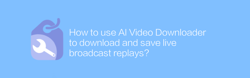 AI Video Downloader を使用してライブ ブロードキャストのリプレイをダウンロードして保存するにはどうすればよいですか?