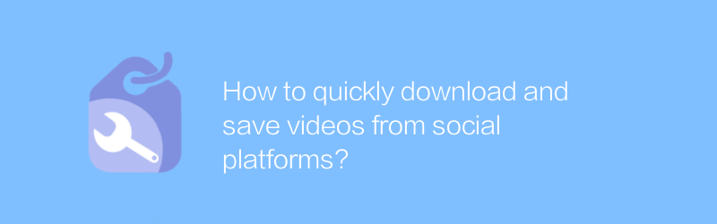 How to quickly download and save videos from social platforms?