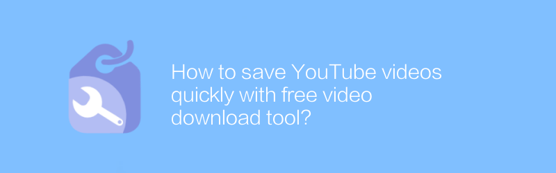 How to save YouTube videos quickly with free video download tool?