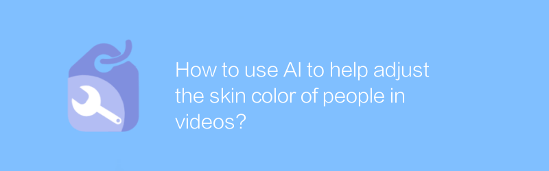 How to use AI to help adjust the skin color of people in videos?