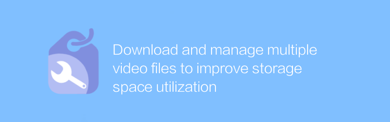 Download and manage multiple video files to improve storage space utilization