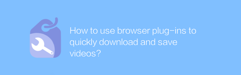 How to use browser plug-ins to quickly download and save videos?